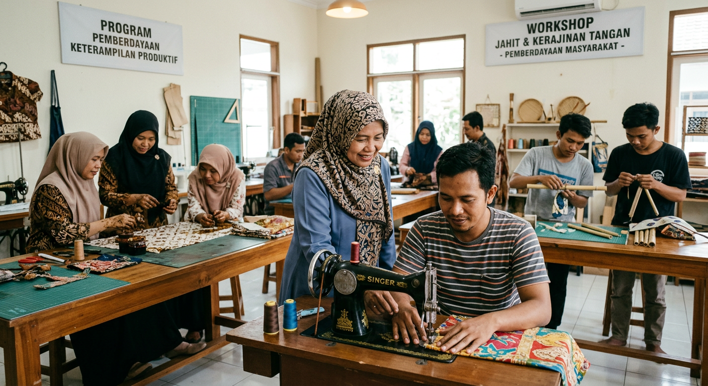 LIVEDRAWSGP 2D Berdaya - Program pemberdayaan masyarakat dan peningkatan keterampilan produktif untuk kemandirian ekonomi.